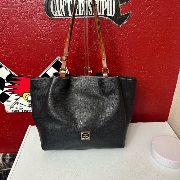 Dooney & Bourke Black Pebbled Leather Tote - Picture 1 of 15